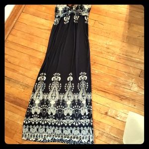 Long strapless maxi dress